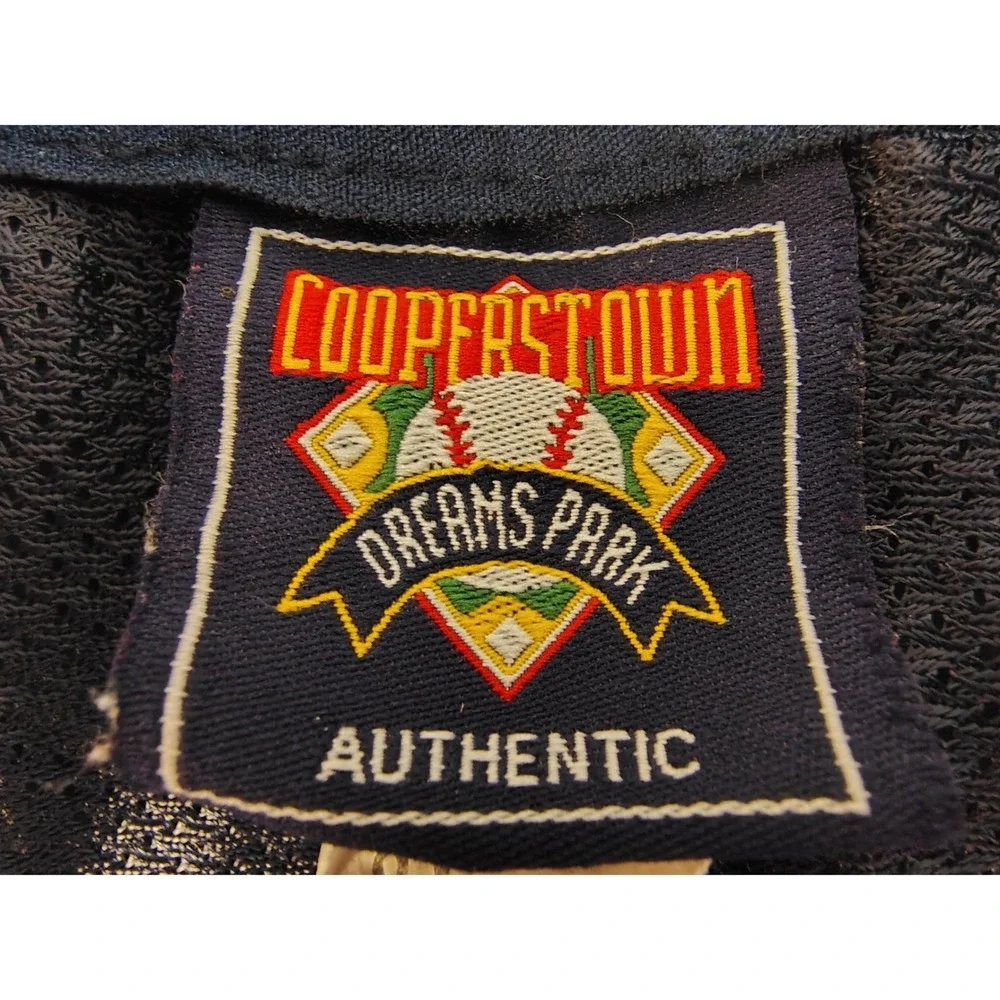 Cooperstown Dreams Park Baseball Windshirt V-Neck Pullover Navy Red Retro 2XL